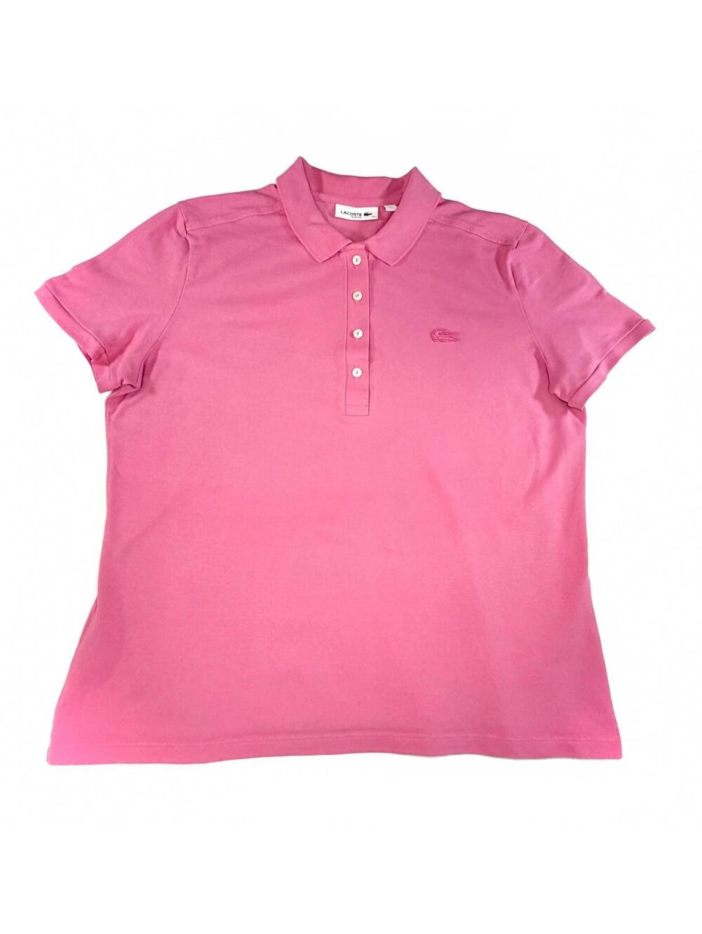 Lacoste | Slim Fit Stretch Mini Piqué Polo | Bubblegum Pink Size 44 / XL